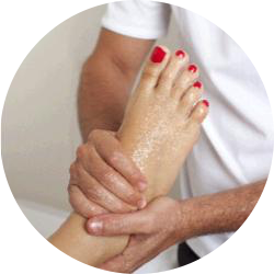 osteopathic foot treatment round